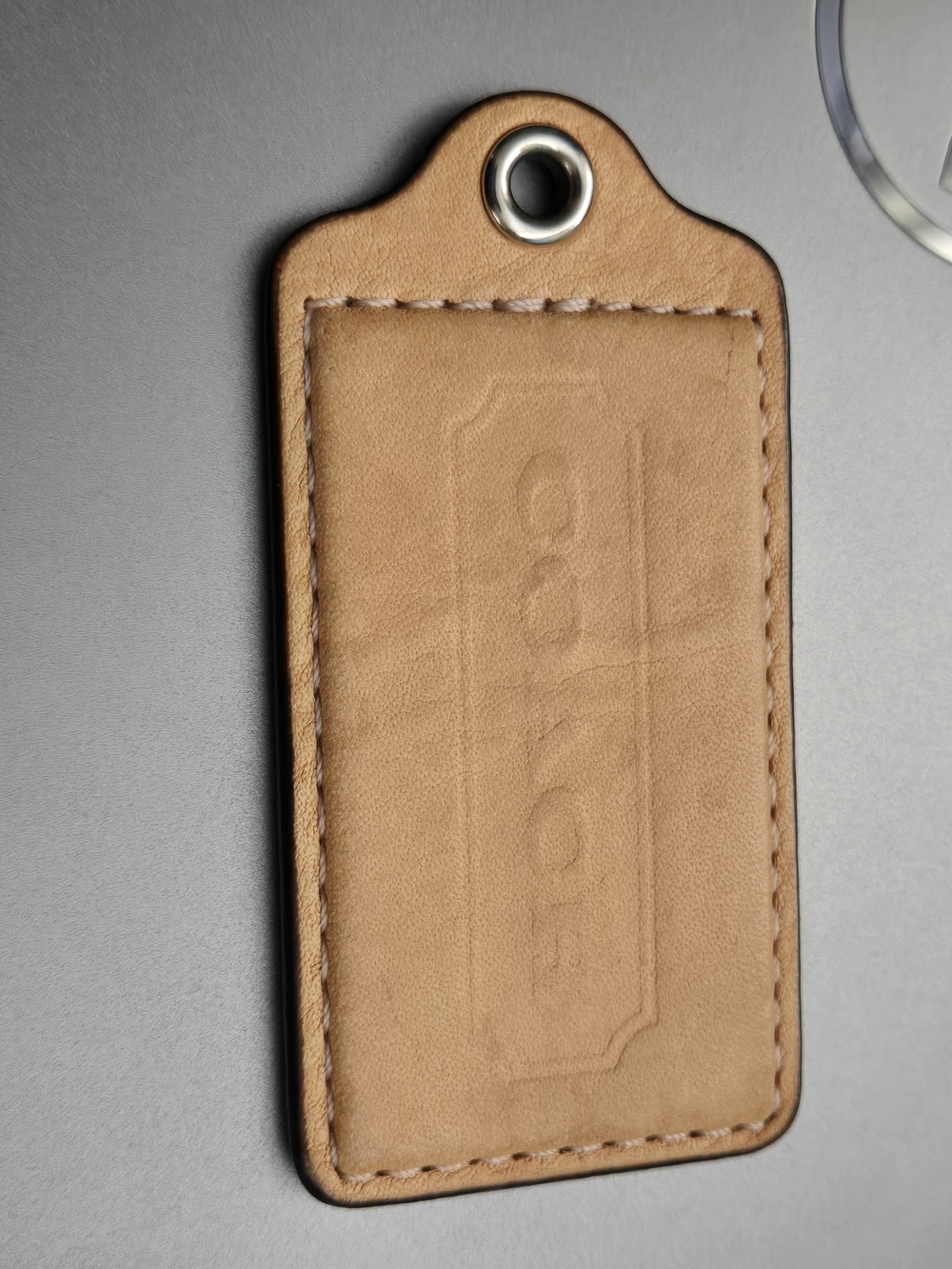 Coach Tan Leather Hang Tag